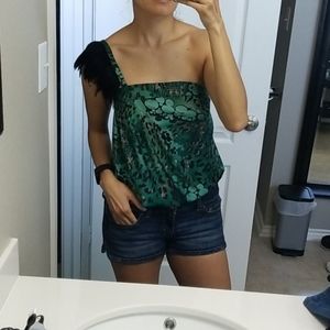 Fun feathered top